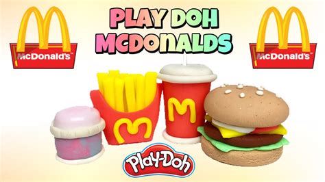 play doh mcdonalds menu set creative fun learning youtube