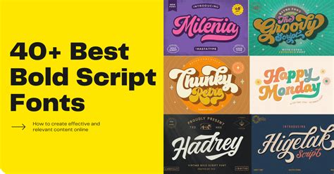 30 Best Bold Script Fonts For Logo Design And Branding