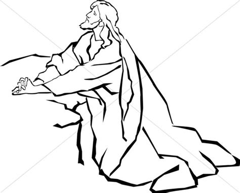 Jesus In The Garden Of Gethsemane In Black And White Garden Of