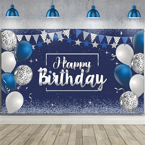 Buy Happy Birthday Decorations Backdrop Glitter Birthday Backdrop Sign