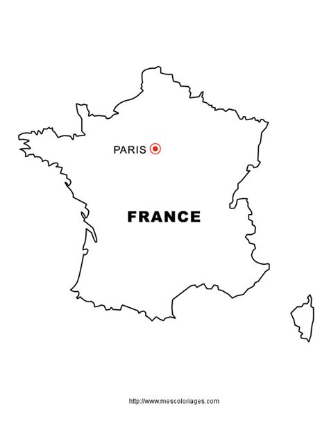 Image de la catégorie carte de france image 90178307. Coloriage France et sa Capitale dessin gratuit à imprimer