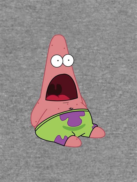 Shocked Patrick Funny Spongebob Patrick Star Meme T Shirt Sticker Pillow Lightweight