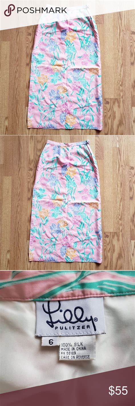 Lilly Pulitzer Vintage High Waisted Maxi Skirt High Waisted Maxi