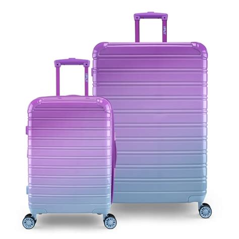 ifly hardside luggage fibertech 2 piece set 20 inch carry on luggage and 28 inch checked