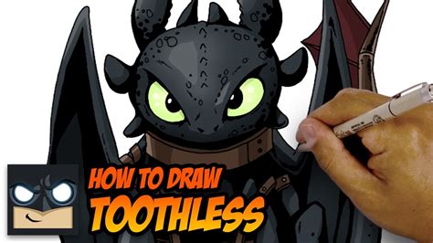 How To Draw Toothless Httyd Sketch Tutorial