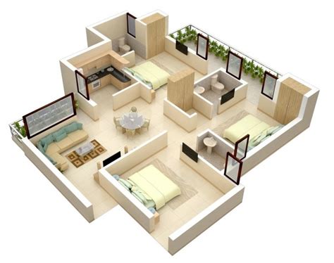 Small 3 Bedroom Floor Plans Interior Design Ideas