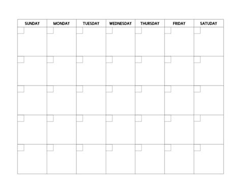 Free Printable Blank Calendar Template Paper Trail Design With Regar