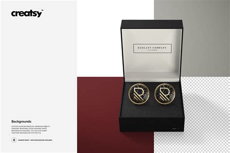 Download Cufflinks Mockup Set (+box) on Behance