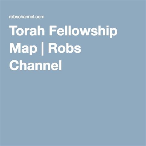 Torah Fellowship Map Torah Map Teaching