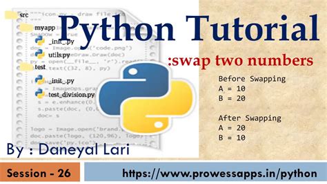 26 Python Tutorial For Beginners Swap Two Numbers In Python YouTube