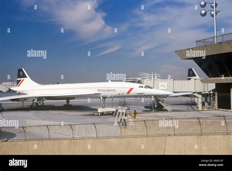 British Airways Supersonic Concorde Jet At Kennedy Airport New York
