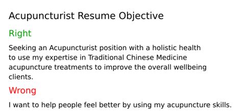 Top 18 Acupuncturist Resume Objective Examples Resumecat