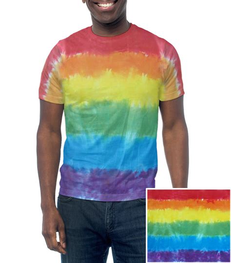 rainbow flag tie dye t shirt handmade and unique lgbt lesbian and gay pride apparel and