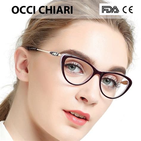 Occi Chiari Women Glasses Frame Glasses Clear Eyeglasses Frames Acetate Spectacles Myopia Gafas