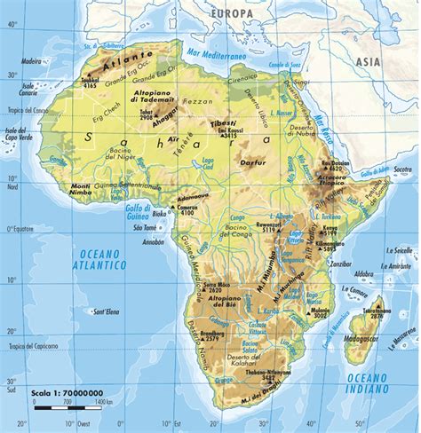 Cartina Africa Fisica Da Stampare Carta Geo Europa