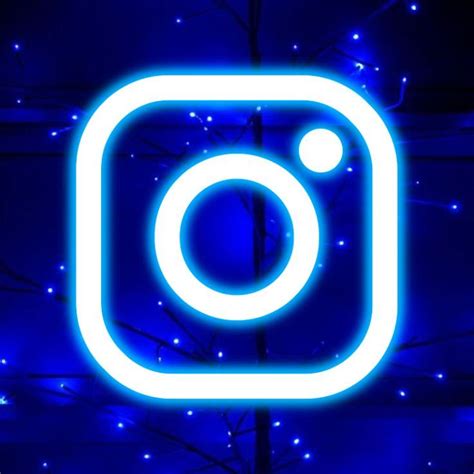 Neon Blue Instagram Icon New Instagram Logo Instagram Logo