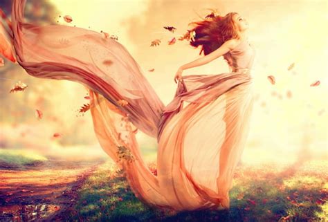 Autumn Beauty Art Autumn Breeze Bonito Woman Leaves Fantasy Girl Beauty Hd Wallpaper