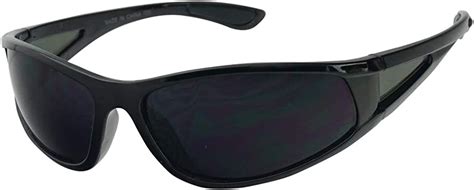 Men Limited Edition Super Dark Shades Wrap Around Motorcycle Biker Sunglasses Glossy Black