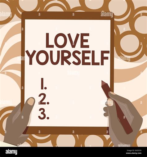 Leyenda Conceptual Love Yourself Idea De Negocio Tener El Respeto De