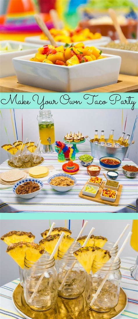 See more ideas about mexican dinner party, mexican dinner, party. Make Your Own Taco Party | Taco dinner party, Taco party ...