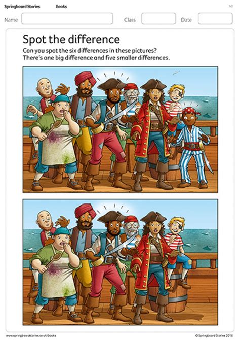 Spot the difference KS1 resource | Springboard Stories