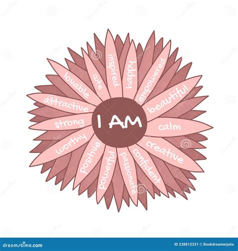 I Am Affirmations Chamomile Flower Self Love Concept For Women