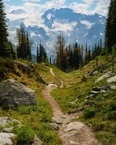 Jumbo Pass Hiking Trail In Purcell Mountains British Columbia Stock