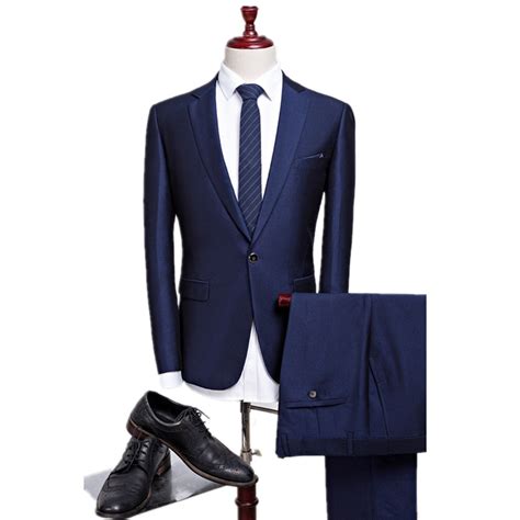 2016 New Autumn Wedding Navy Blue Suits Menblazer Menmen