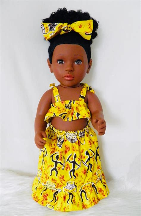 Alaam African Doll 43 Cm Dress Up Doll In Traditional Cloth Etsy Uk