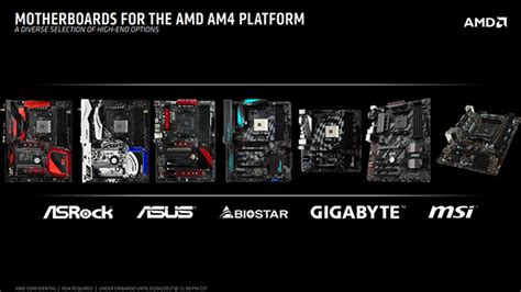 Amd Announces X300 And X370 Am4 Motherboards For Ryzen Processors All