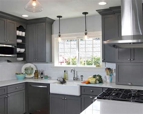 5 Charming Grey Kitchen Cabinets With White Countertops Dream House