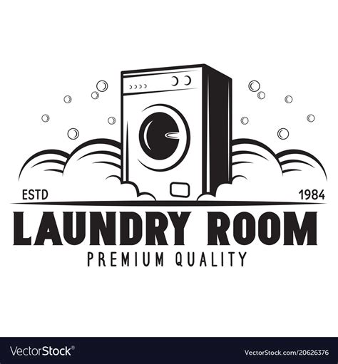 Laundry Logo Emblem Design Element Royalty Free Vector Image