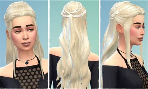 Sims 4 Hairs Birksches Sims Blog Version Daenerys Hair