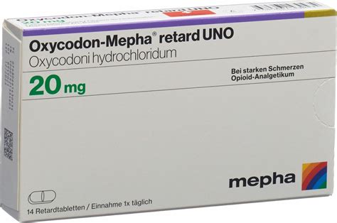 Oxycodon Mepha Retard Uno Retard Tabletten 20mg 14 Stück In Der Adler Apotheke