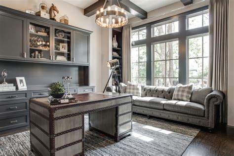 21+ Gray Home Office Designs, Decorating Ideas | Design Trends