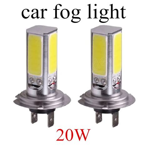H7 Cob High Power Led Auto Fog Light Bulbs White Lihgt For All Cars