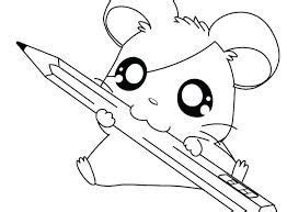 Dibujos Para Colorear De Hamster Kawaii - Para Colorear