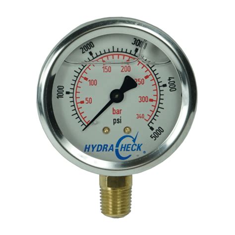 Pressure And Vacuum Gauge Pressure Gauge 5000 Psi Hydracheck