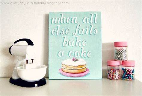 When All Else Fails Bake A Cake Mini Plaque 5x7 By Everyday Is A