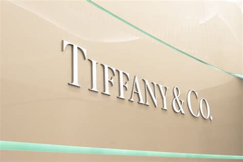 Tiffany And Co Logo In Tiffany Boutiqe In Italy Editorial Stock Photo