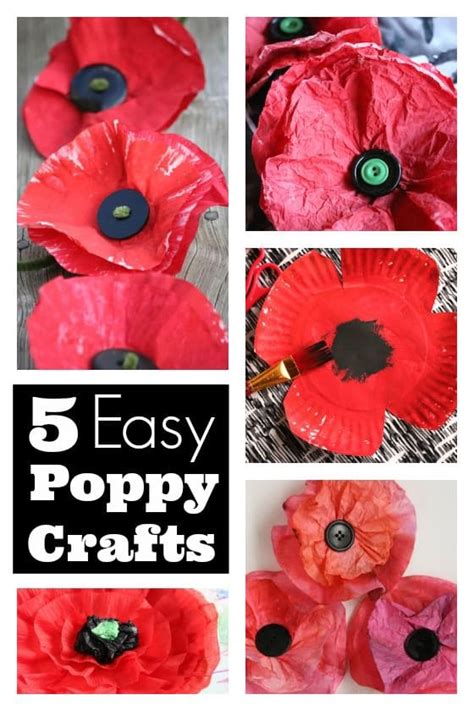 5 Easy Poppy Crafts For Kids To Make For Veterans Day And Remembrance