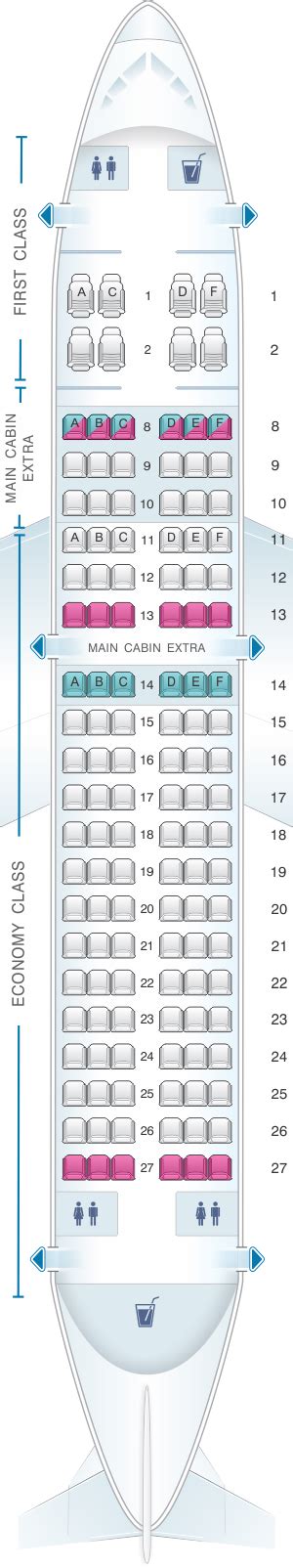 Seat Map American Airlines Airbus A319