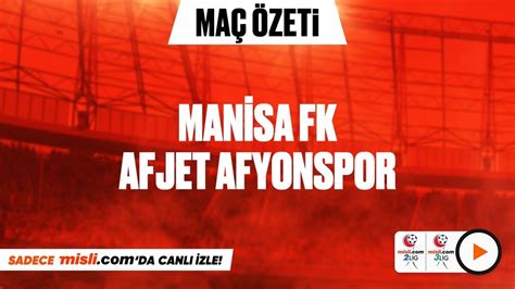 07 02 2021 Manisa FK 1 1 Afjet Afyonspor YouTube