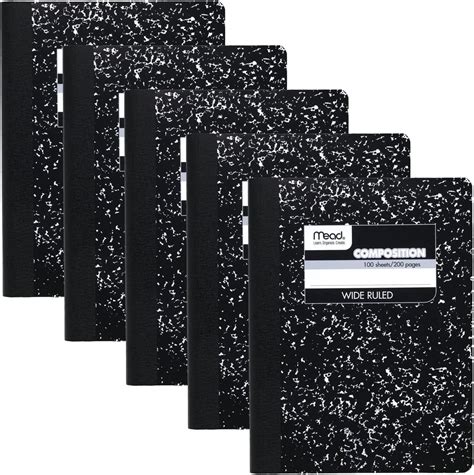 Mead Composition Notebooks Wide Ruled Paper 100 Sheets Comp Book 5