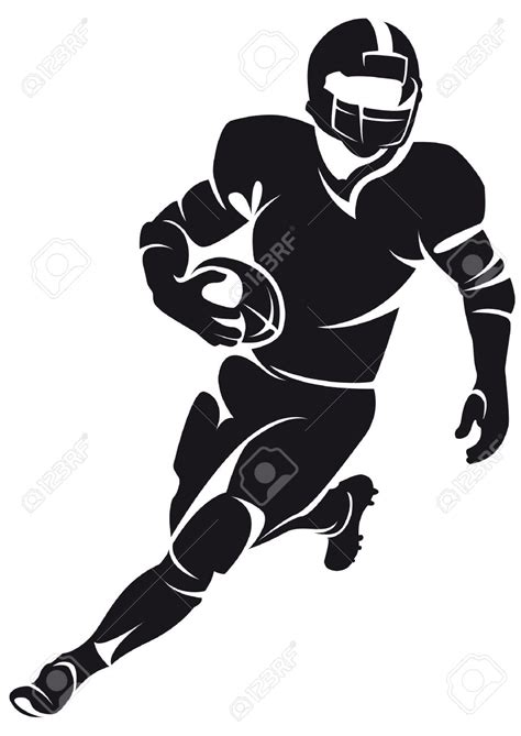 American Football Player Silhouette Royalty Free Cliparts Vectors