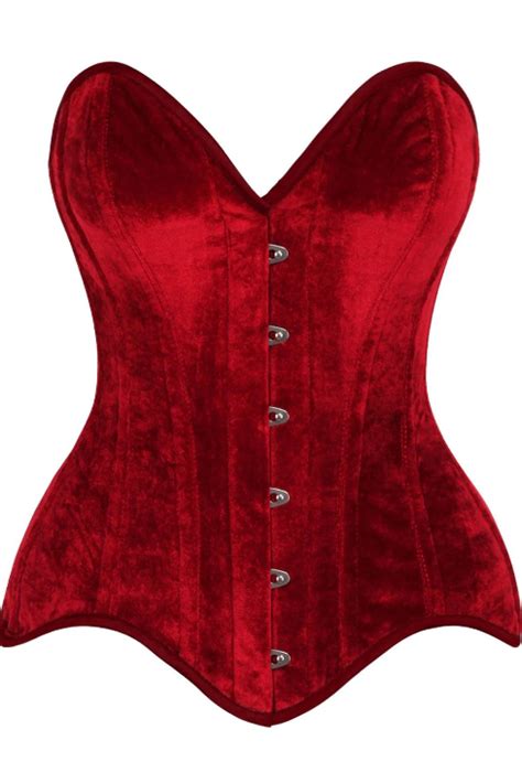 longline curvy corset 11187 deep red nightshade corsets