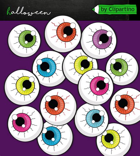 Spooky Halloween Eyes Clip Art Commercial Use Teaching Resources