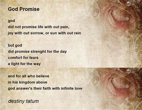God Promise God Promise Poem By Destiny Tatum