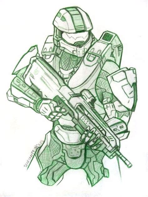 Master Chief John 117 By Spartanb214 In 2020 Halo Drawings Halo
