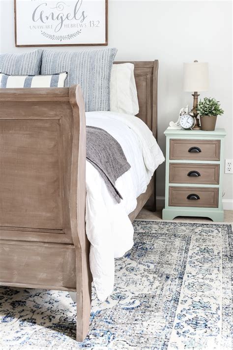 Shop bedroom sets at ny furniture outlets. Painted Weathered Wood Bed Makeover | Grey bedroom ...